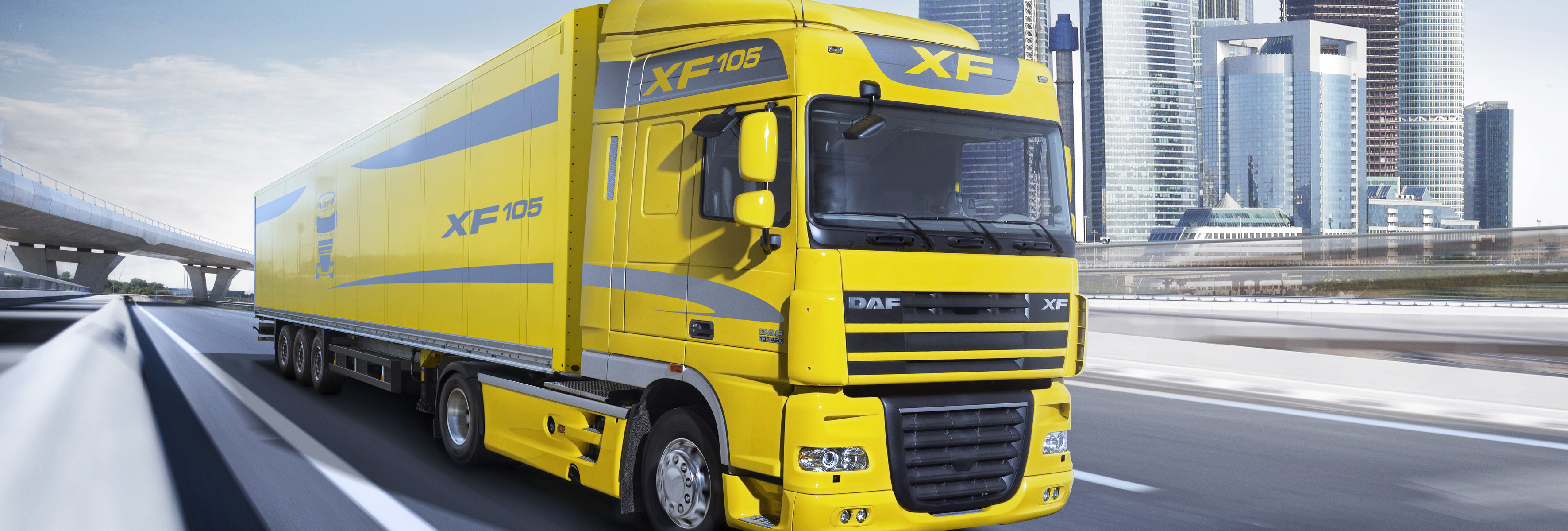 DAF XF 105 Р¶РµР»С‚С‹Р№